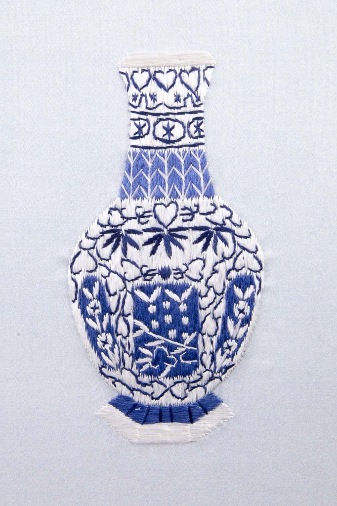 Jarrón cerámica blanco serie Artistics -Jarrones vasijas